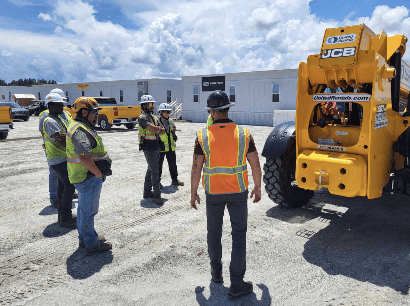 Workers at a construction site.